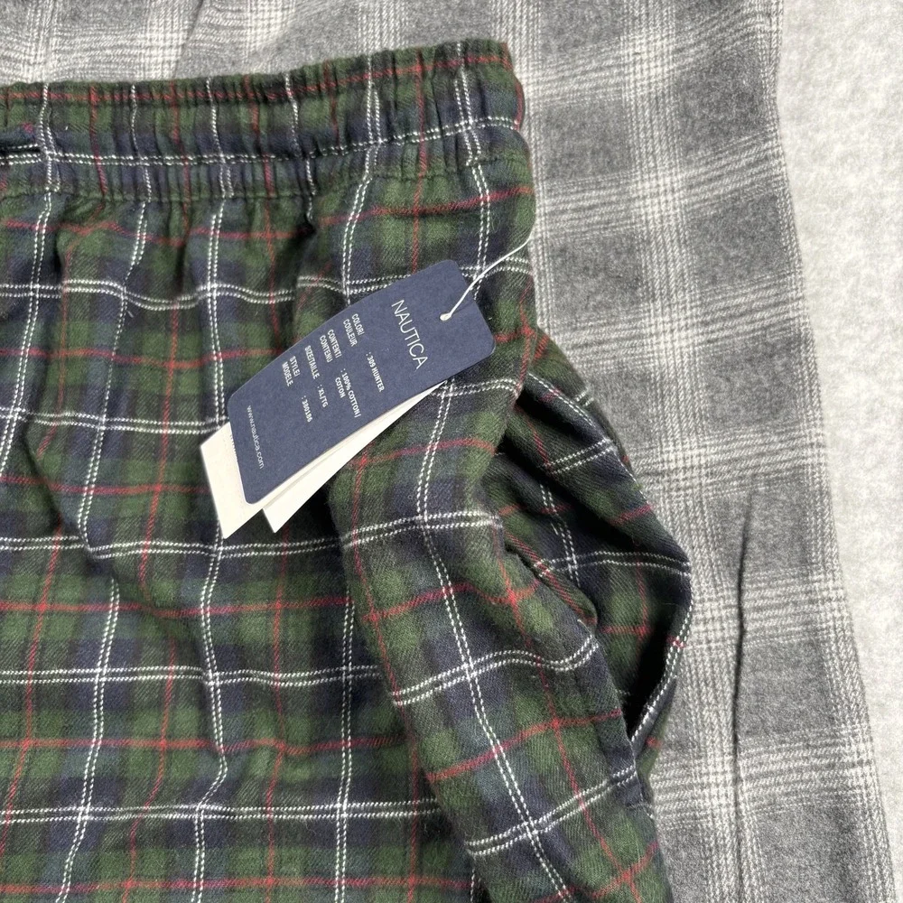 Nautica Pajama Pants Mens XLT Plaid Sleepwear Super Soft Lot of 2